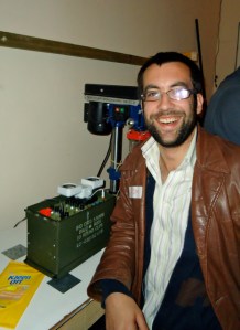 One of the 13 Hacklab founders with an unidentified piece of kit