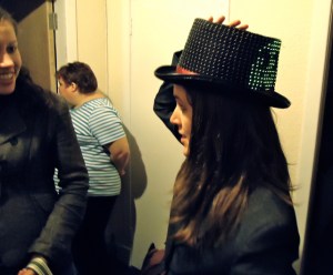 Startup Cafe getting funky with a custom LED top hat